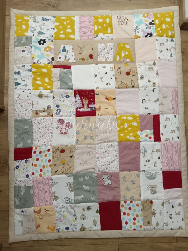 EMLÉK-takaró babaruhából 100*130 cm
