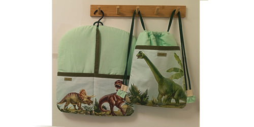 Dino mintás oviszsák és tornazsák